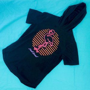 Girl's Skater Hoodie Shirt 10 12 Hot Pink Neon Flamingo Tony Hawk Summer Top